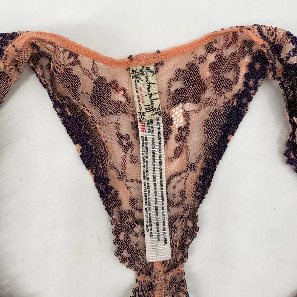 Free People purple coral lace bralette